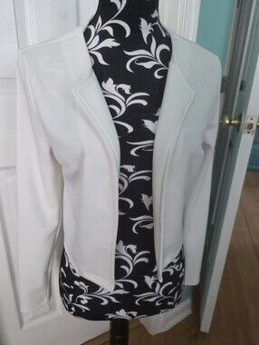 SHEIN White Open-Front Women's Blazer Jacket